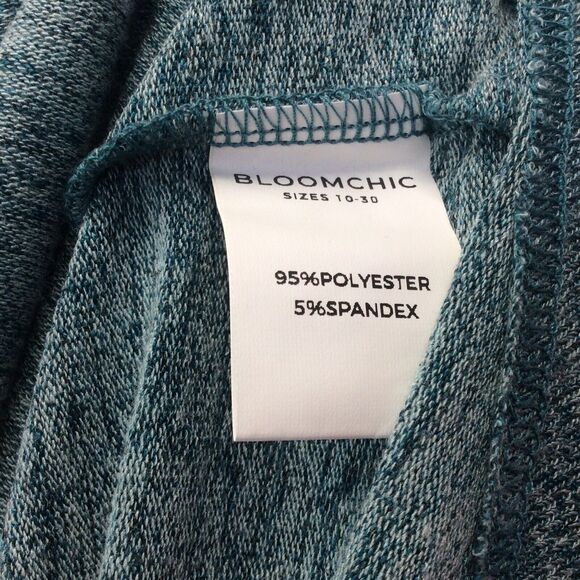 Bloomchic Sweater Women's Plus 22/24 Heathered Teal Lace Inserts Business Casual - Picture 5 of 10